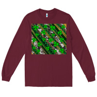 Burgundy st patricks western brush strokes Long Sleeve Tee - Artiststas
