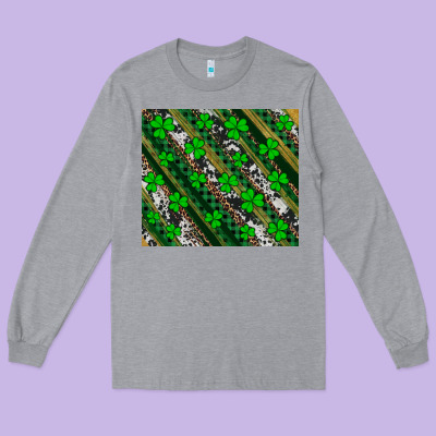 St Patricks Western Brush Strokes Long Sleeve Tee Designed By Artiststas