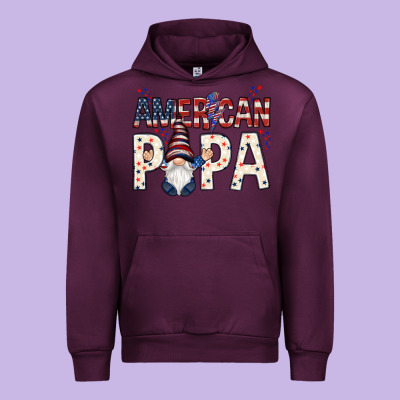 American Papa With Gnome 4th Of July Urban Hoodie Designed By Howdyjamesfarm