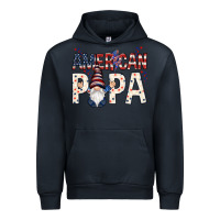 Navy American papa with gnome 4th of july Urban Hoodie - HowdyJamesFarm