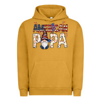 Pigment Peanut Butter American papa with gnome 4th of july Urban Hoodie - HowdyJamesFarm
