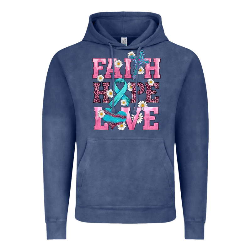 Faith Hope Love  Cross And Ribbon Vintage Hoodie by HRA Design Shop | Teevron