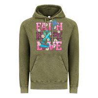 Vintage Olive faith hope love  cross and ribbon Vintage Hoodie - HRA Design Shop
