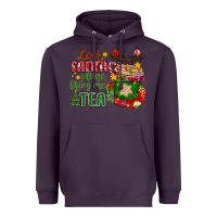 Plum deer santa please bring me tea Heavyweight Hoodie - MaliasSmallBusiness