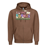 Chestnut some bunnys needs vodka Zipper Hoodie - MaliasSmallBusiness