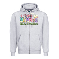 Heather Grey some bunnys needs vodka Zipper Hoodie - MaliasSmallBusiness