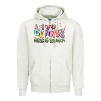 Oatmeal Heather some bunnys needs vodka Zipper Hoodie - MaliasSmallBusiness