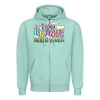Seafoam some bunnys needs vodka Zipper Hoodie - MaliasSmallBusiness