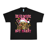 Dead Inside But Merry  Pink Christmas Skeleton Urban Heavy Tee | Teevron