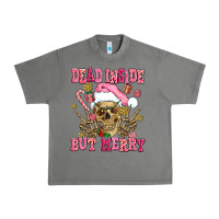 Tornado dead inside but merry  pink christmas skeleton Urban Heavy Tee - AdoDesignShop