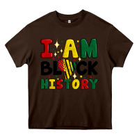 Chocolate Brown i am black history Heavy Core Tee - Artiststas