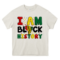 Cream i am black history Heavy Core Tee - Artiststas