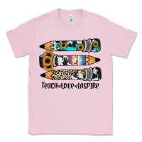 Bubblegum Pink western pencils teach love inspire Classic Tee - JahusDesignShop