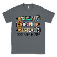 Charcoal Heather western pencils teach love inspire Classic Tee - JahusDesignShop