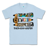 Dusty Blue western pencils teach love inspire Classic Tee - JahusDesignShop