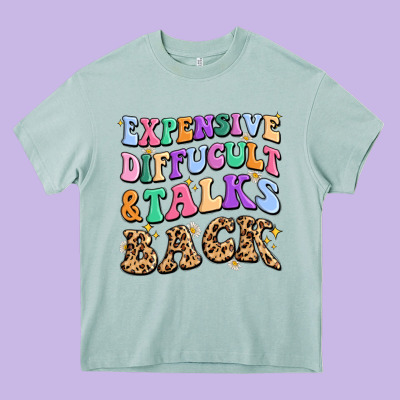 Expensive Diffucult And Talks Back Heavy Core Tee Designed By Maliassmallbusiness