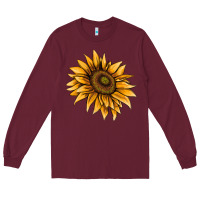 Burgundy sunflower Long Sleeve Tee - AdoDesignShop