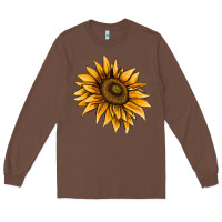 Chestnut sunflower Long Sleeve Tee - AdoDesignShop