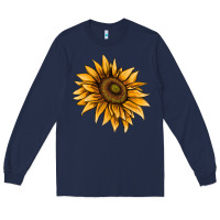 Navy sunflower Long Sleeve Tee - AdoDesignShop