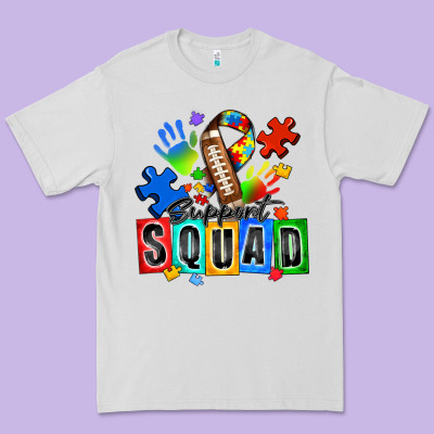 American Football Support Squad Autism Premium Tee Designed By Zillion Design Studio