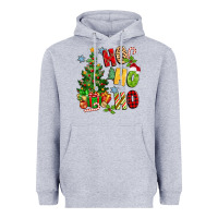 Heather Grey ho ho ho christmas Heavyweight Hoodie - MaliasSmallBusiness