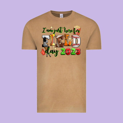 I Am Just Here For Field Day  2023 Vintage Tee Designed By Adodesignshop