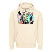Sandshell he is risen indeed Zipper Hoodie - MaliasSmallBusiness