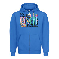 True Royal he is risen indeed Zipper Hoodie - MaliasSmallBusiness