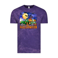 Cloud Purple halloween truck Vintage Tee - AdoDesignShop