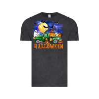 Vintage Black halloween truck Vintage Tee - AdoDesignShop