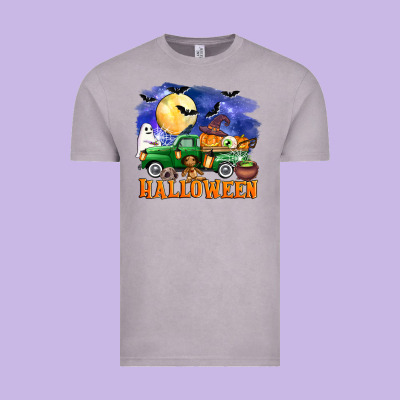 Halloween Truck Vintage Tee Designed By Adodesignshop