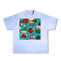 Grape Ice christmas gnomes and gift box seamless pattern Urban Heavy Tee - BundleAndBundleShop