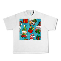 Lunar Rock christmas gnomes and gift box seamless pattern Urban Heavy Tee - BundleAndBundleShop