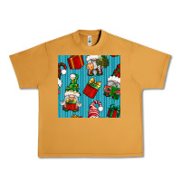 Peanut Butter christmas gnomes and gift box seamless pattern Urban Heavy Tee - BundleAndBundleShop