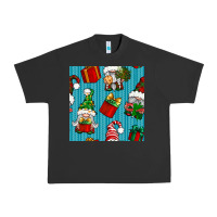 Pigment Black christmas gnomes and gift box seamless pattern Urban Heavy Tee - BundleAndBundleShop