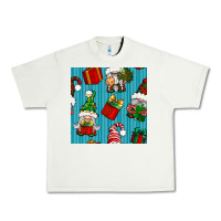 Pistachio christmas gnomes and gift box seamless pattern Urban Heavy Tee - BundleAndBundleShop