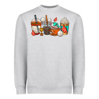 Heather Grey volleyball coffee cups Heavyweight Sweatshirt - AdoDesignShop