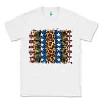 White usa army pattern brushstroke Classic Tee - Artiststas