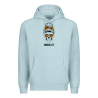 Blue Mist Sunflower Mom Skull Premium Hoodie - Bettercallsaul