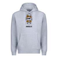 Heather Grey Sunflower Mom Skull Premium Hoodie - Bettercallsaul