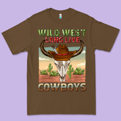Premium Tee wild west long live cowboys