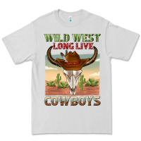 Dove Grey wild west long live cowboys Premium Tee - texasbilliewilder