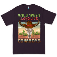 Plum wild west long live cowboys Premium Tee - texasbilliewilder