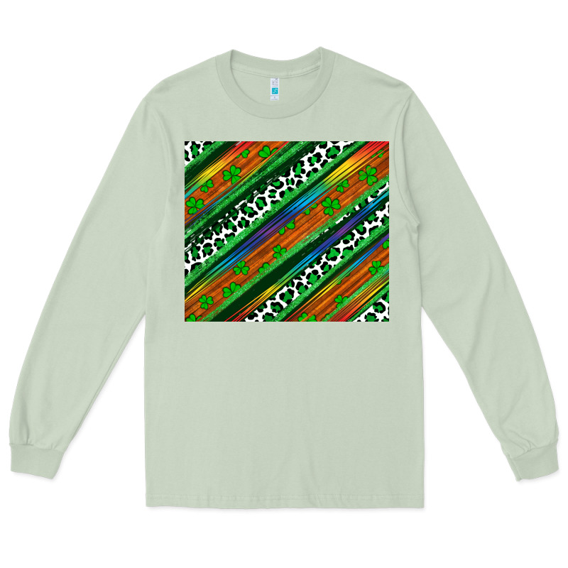 St Patricks Day Leopard Rainbow Long Sleeve Tee by Artiststas | Teevron