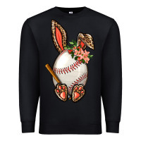 Black Baseball Easter Bunny Premium Sweatshirt - BundleAndBundleShop