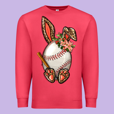 Baseball Easter Bunny Premium Sweatshirt Designed By Bundleandbundleshop