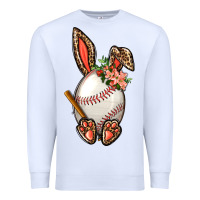 White Baseball Easter Bunny Premium Sweatshirt - BundleAndBundleShop