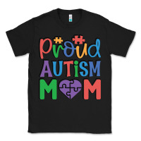 Black Proud Autism Mom Classic Tee - CowhideDigitalArt