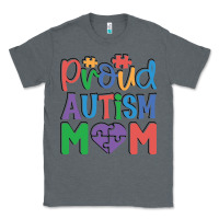 Charcoal Heather Proud Autism Mom Classic Tee - CowhideDigitalArt