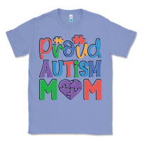 Colony Blue Proud Autism Mom Classic Tee - CowhideDigitalArt